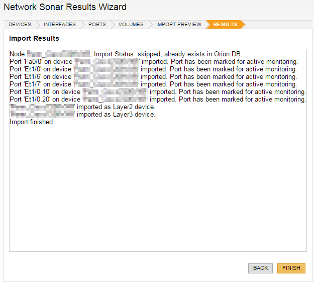 Add ports via Network Discovery