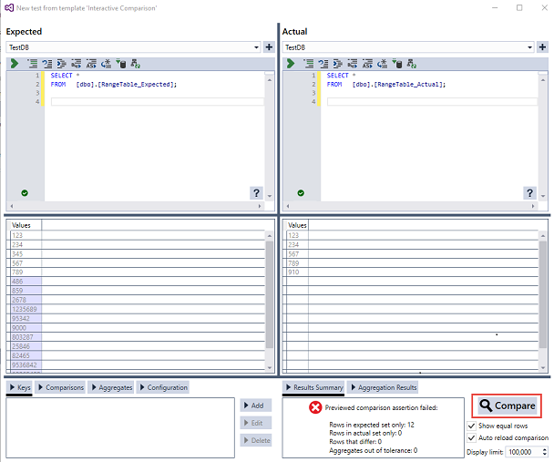 Compare Two Sql Tables