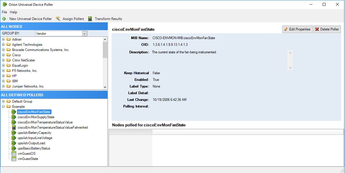 Test a Universal Device Poller against your node