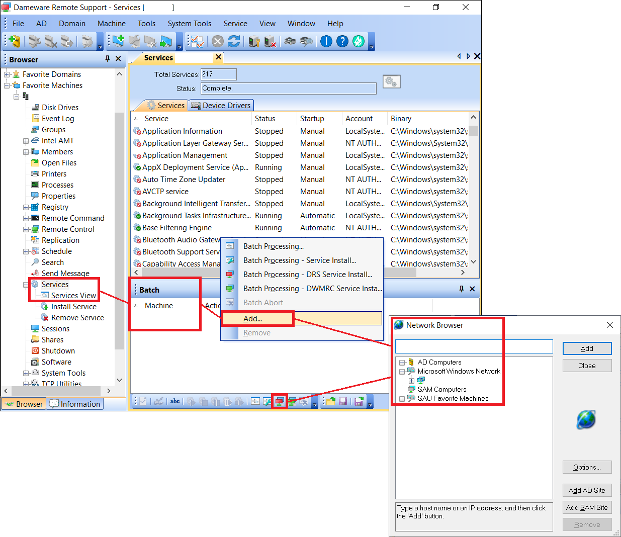 Deploying Dameware Remote Support Service or DNTUSrv on DRS version 12.2.4