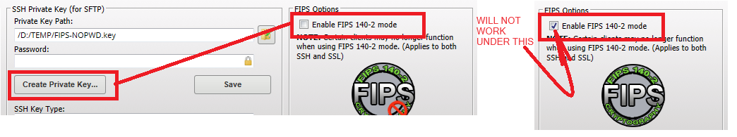 serv u unable to open private key file