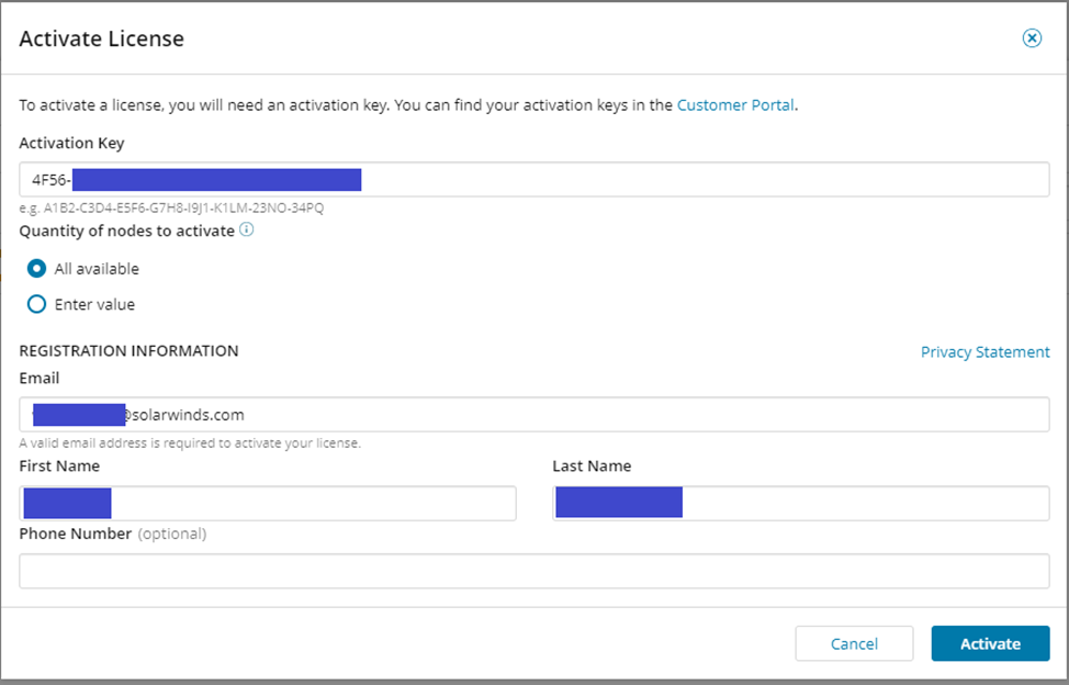 How to activate HCO Licenses in the SolarWinds Platform